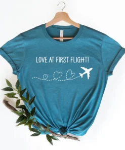 Love At First Flight Shirt, World Traveler Shirt, Vacation Shirt, Flight Shirt, Adventure Shirt, Road Trip Shirt, Funny Traveler Shirt