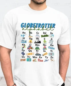 Traveler Alphabet Unisex T-Shirt Gift for Globetrotter, Travel Tee-Shirt Gifted Travel the World Tee Alphabet T-Shirt for Traveler Friend