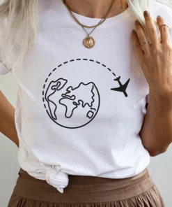 Traveler Shirt, Travel Lover Shirt, Wanderlust Shirt, World Map Tee, Adventurer Shirt, Gift For Traveler, Airplane Shirt, Travel Addict Tee