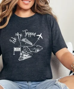 We Be Trippin Airplane Shirt, Travel TShirt, Gift for Traveler, Vacation Tee, Travel Lover Crewneck, Family Vacation Outfit, Cruise Ship