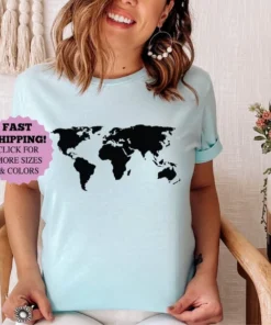 World Maps Shirt, World Without Borders Shirt, World Tour Shirt, Adventure Shirt, World Peace shirt, Geography Apparel Tee, travel lover Tee