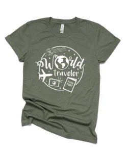 World Traveler Shirt, World Traveler Tank Top, Traveler Shirt, Women's Travel Shirt, Vacation Shirts,Traveler Gift,Womens Travel Shirt
