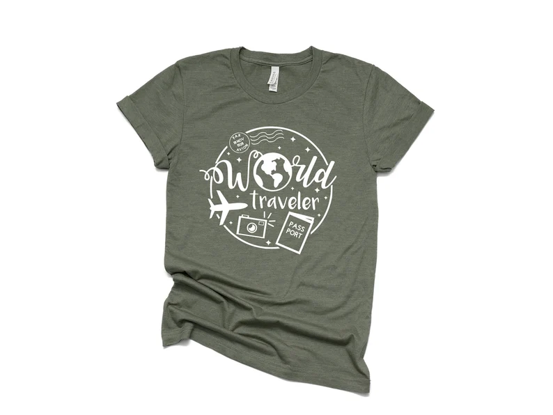 World Traveler Shirt, World Traveler Tank Top, Traveler Shirt, Women's Travel Shirt, Vacation Shirts,Traveler Gift,Womens Travel Shirt