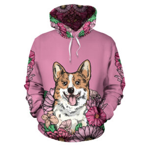 Illustrated Corgi Hoodie