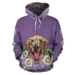 Illustrated Golden Retriever Hoodie