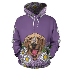 Illustrated Golden Retriever Hoodie