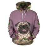 Illustrated Pug Hoodie