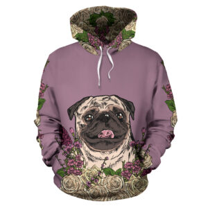 Illustrated Pug Hoodie